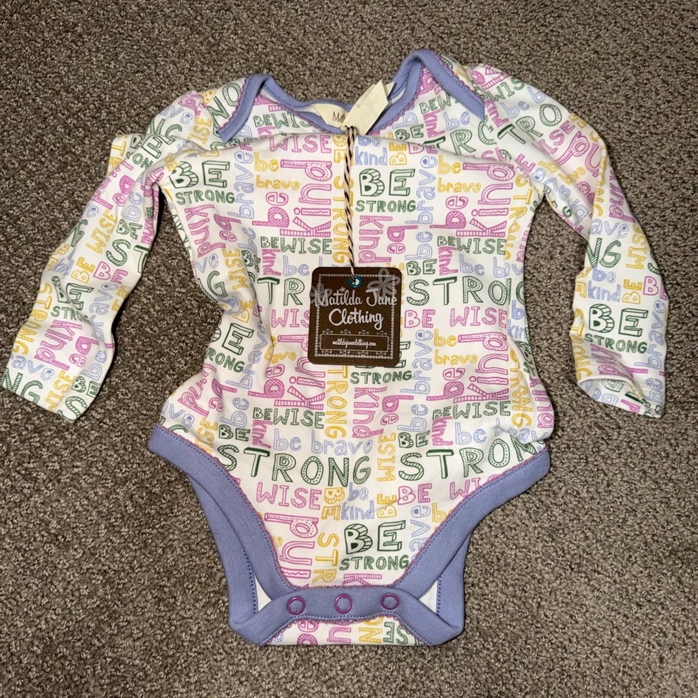 Matilda Jane Multicolor Letter Print Bodysuit